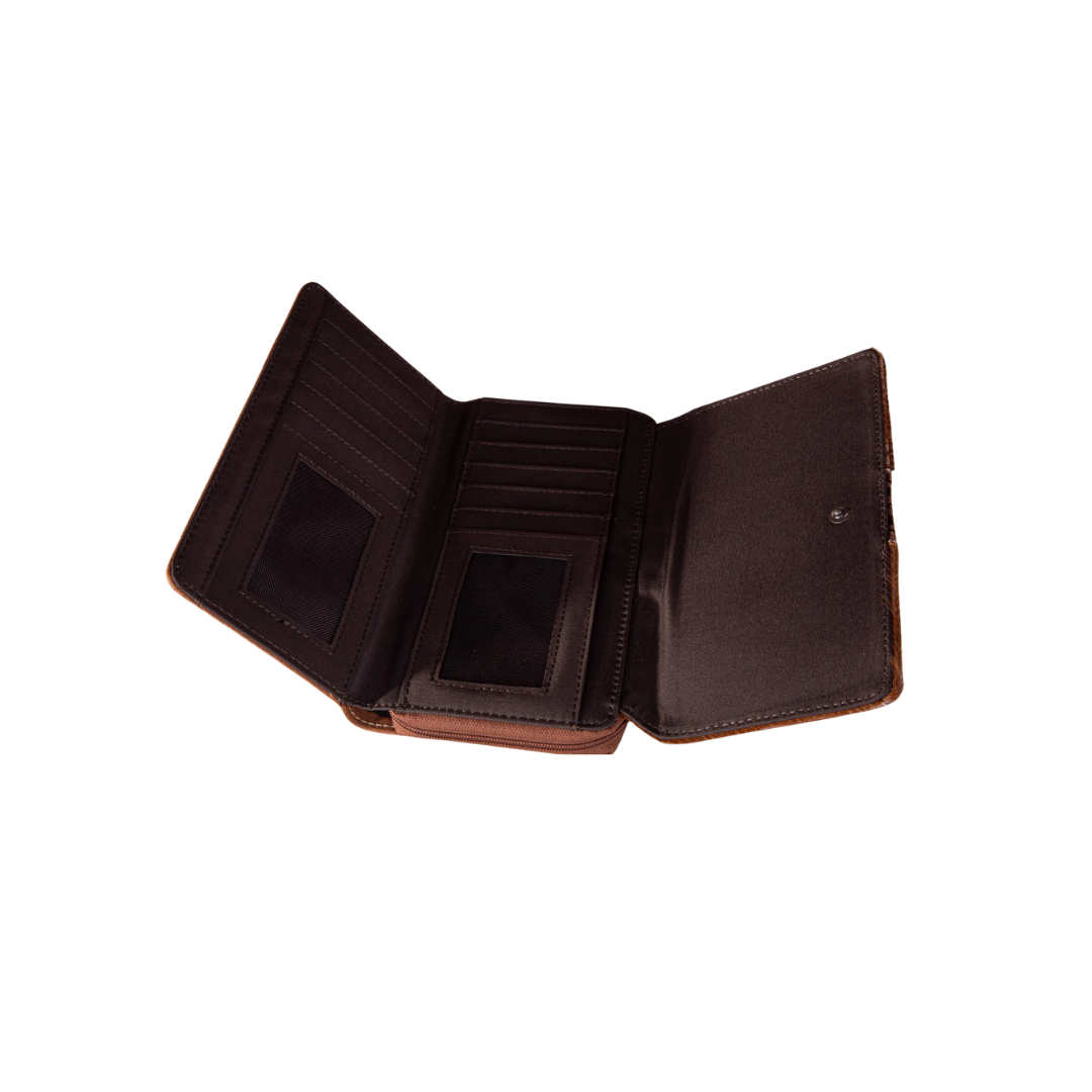 Women's Trinity Ranch Cowhide Khaki Wallet