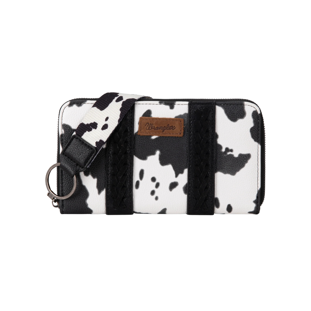 Wrangler Women's Cow Print Black Wallet