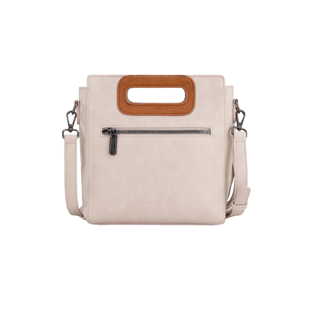 Wrangler Women's Beige Fringe Tote Crossbody Bag