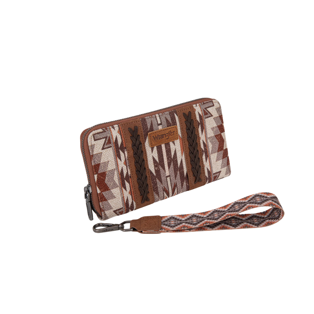 Wrangler Women's Southwestern Art Print Brown Wallet