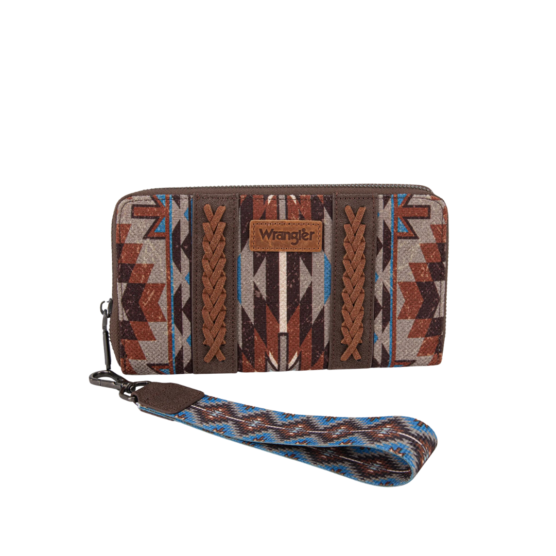 wrangler Women's Southwestern Art Print Coffee Wallet