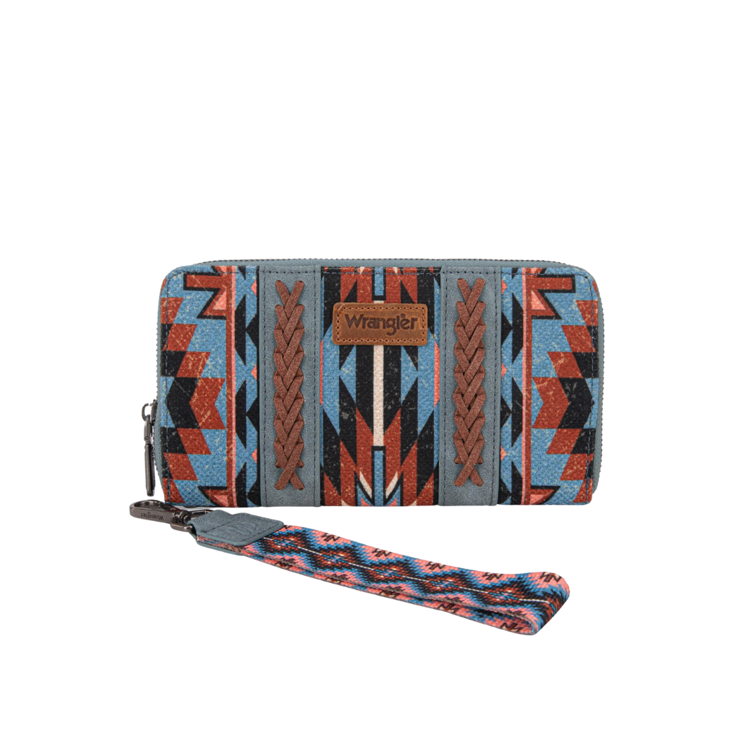 wrangler Women's Southwestern Art Print Navy Wallet