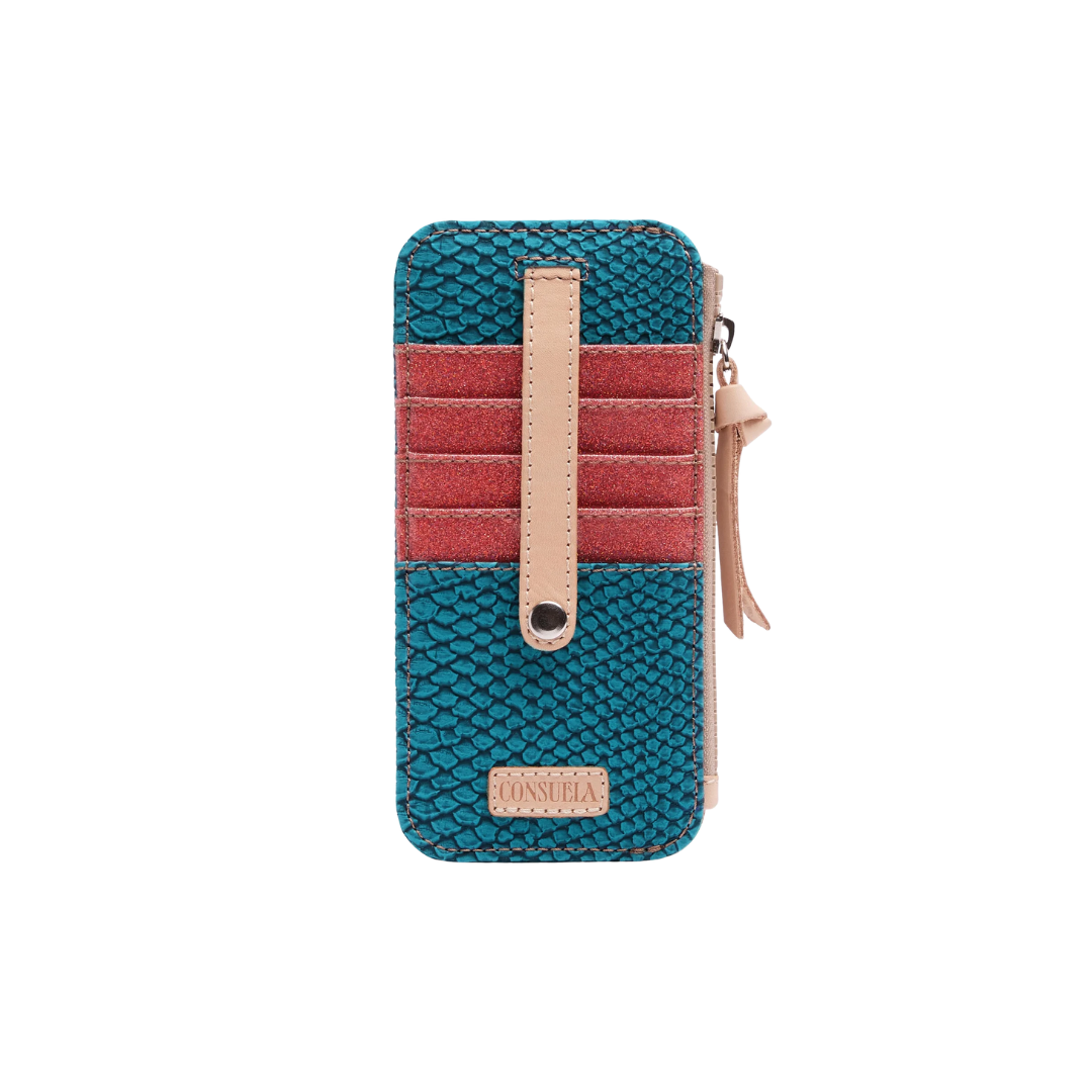 Consuela Women's Indy Card Organizer Turquoise Wallet