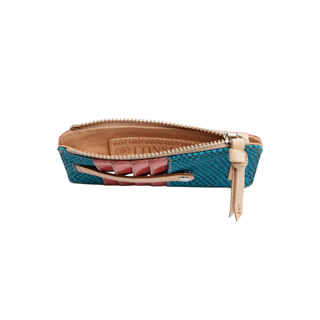 Consuela Women's Indy Card Organizer Turquoise Wallet