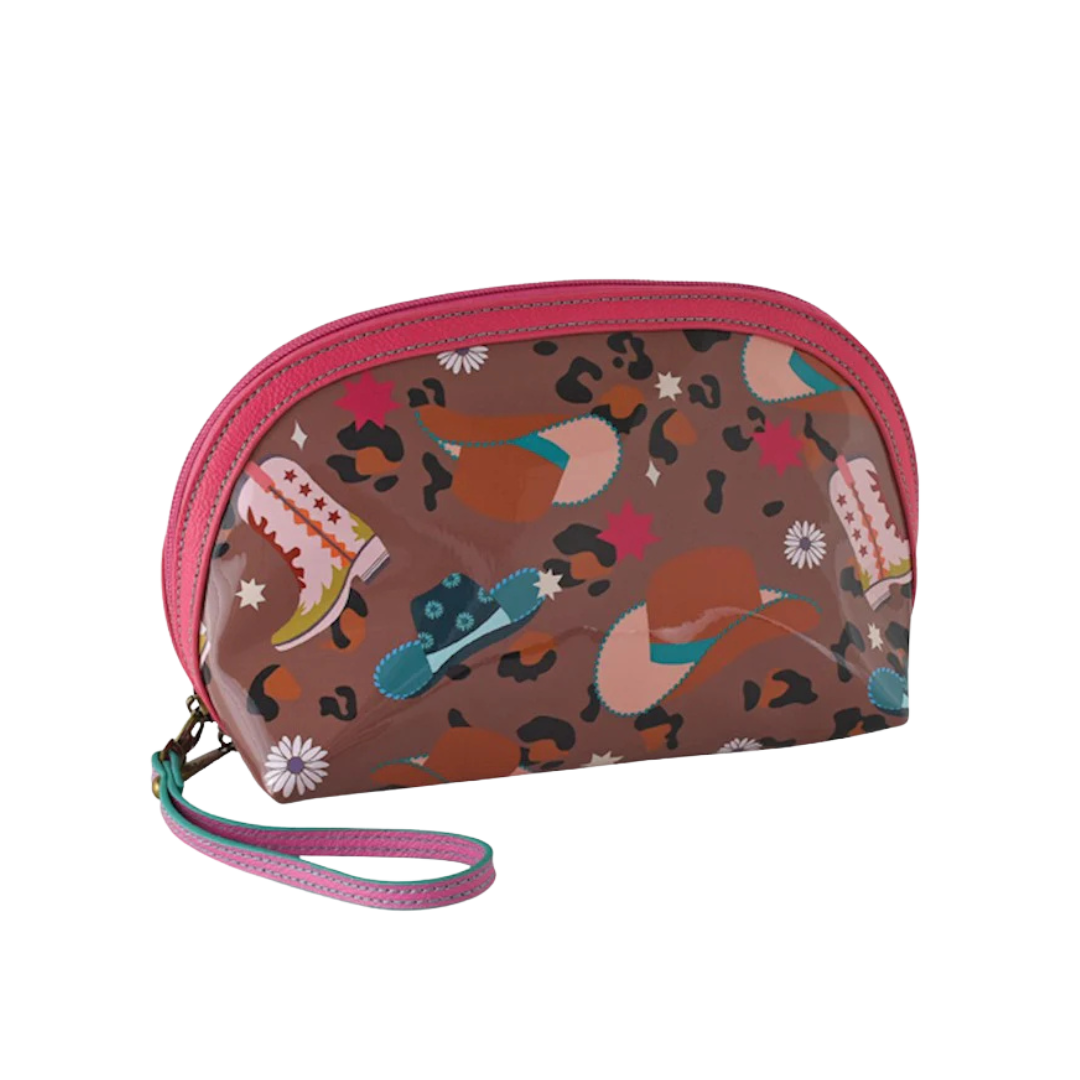 Catchfly Women's Dome Jelly Cosmetic Brown Bag