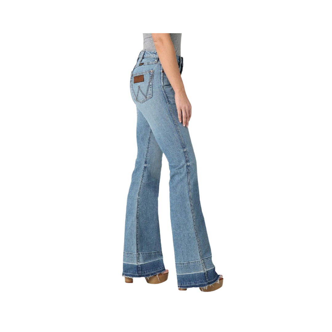 Wrangler Women's High Rise Retro Green Trouser Jean