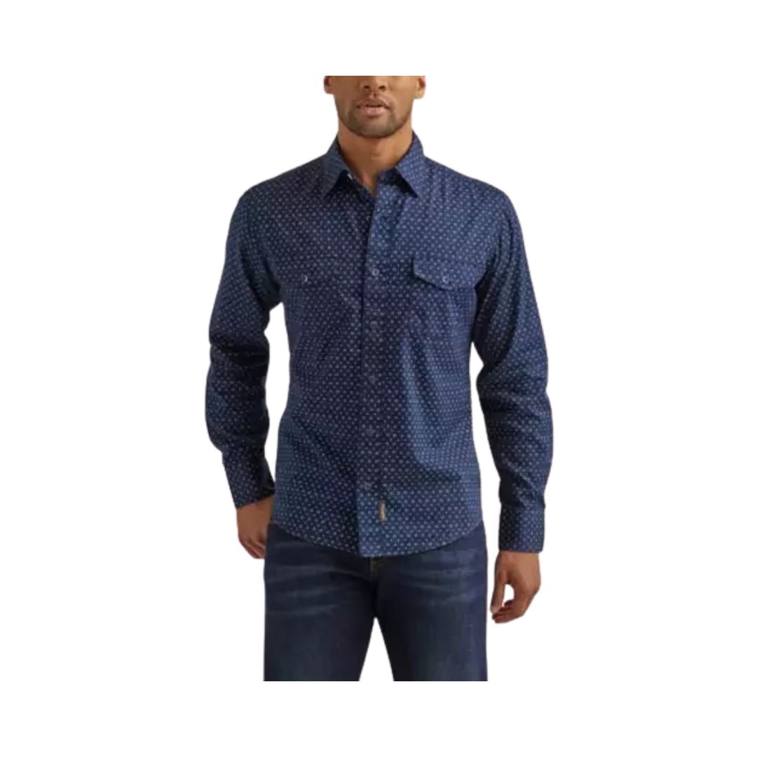 Wrangler Men's Retro Premium Modern Fit Long Sleeve Button Up Shirt