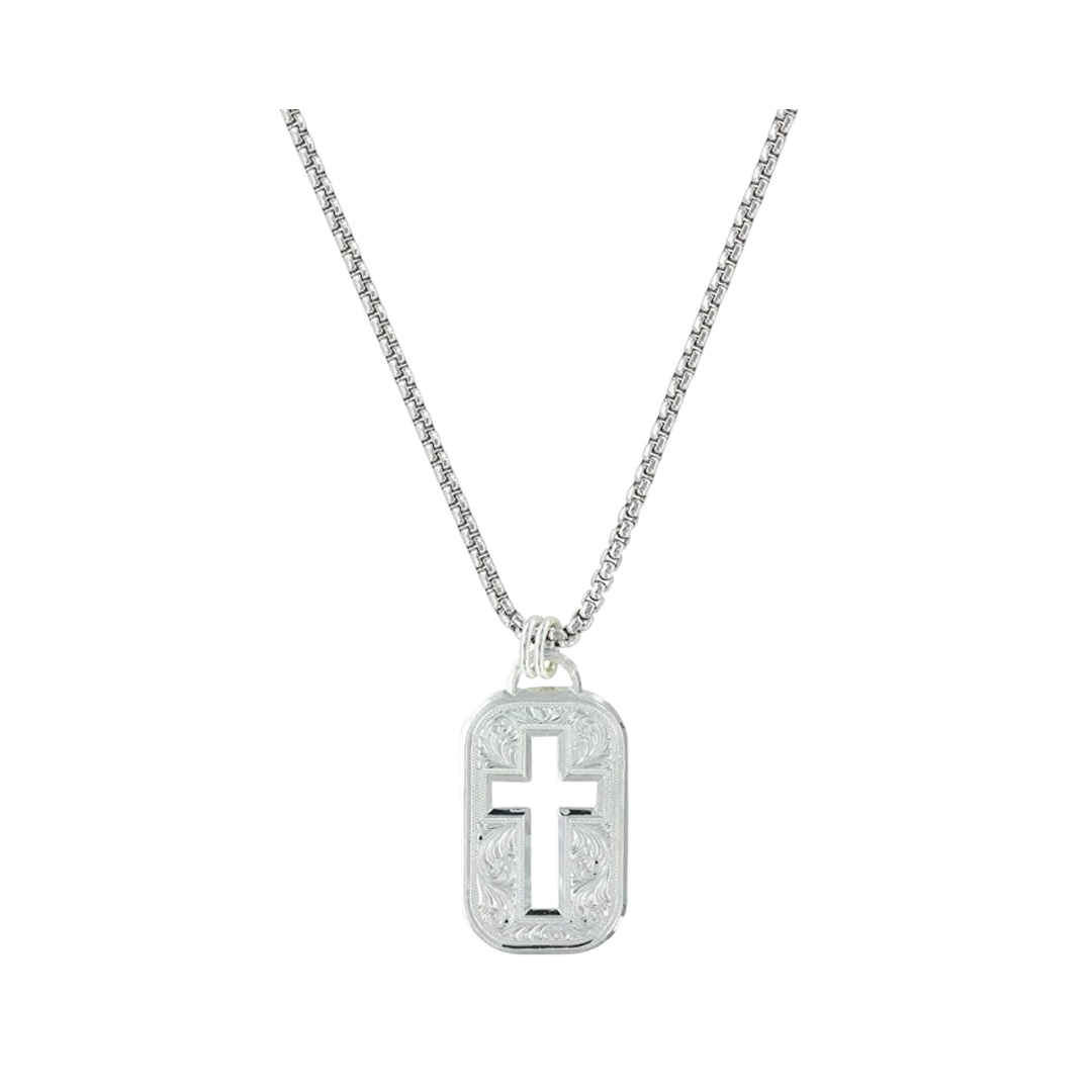 Montana Silversmiths Women's Western Lace Cross Token Necklace