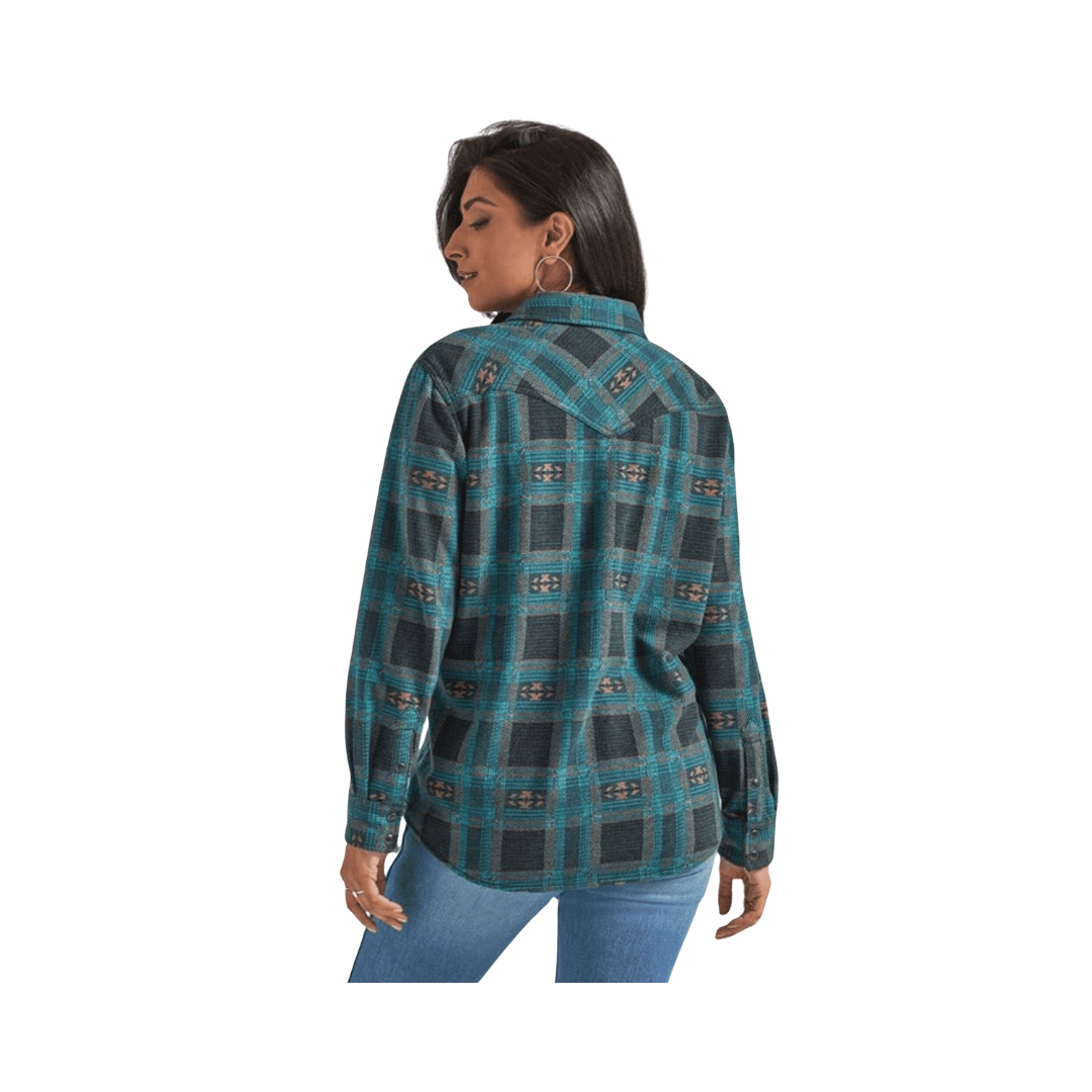 Wrangler Women's Retro Punchy Boyfriend Flannel Shirt