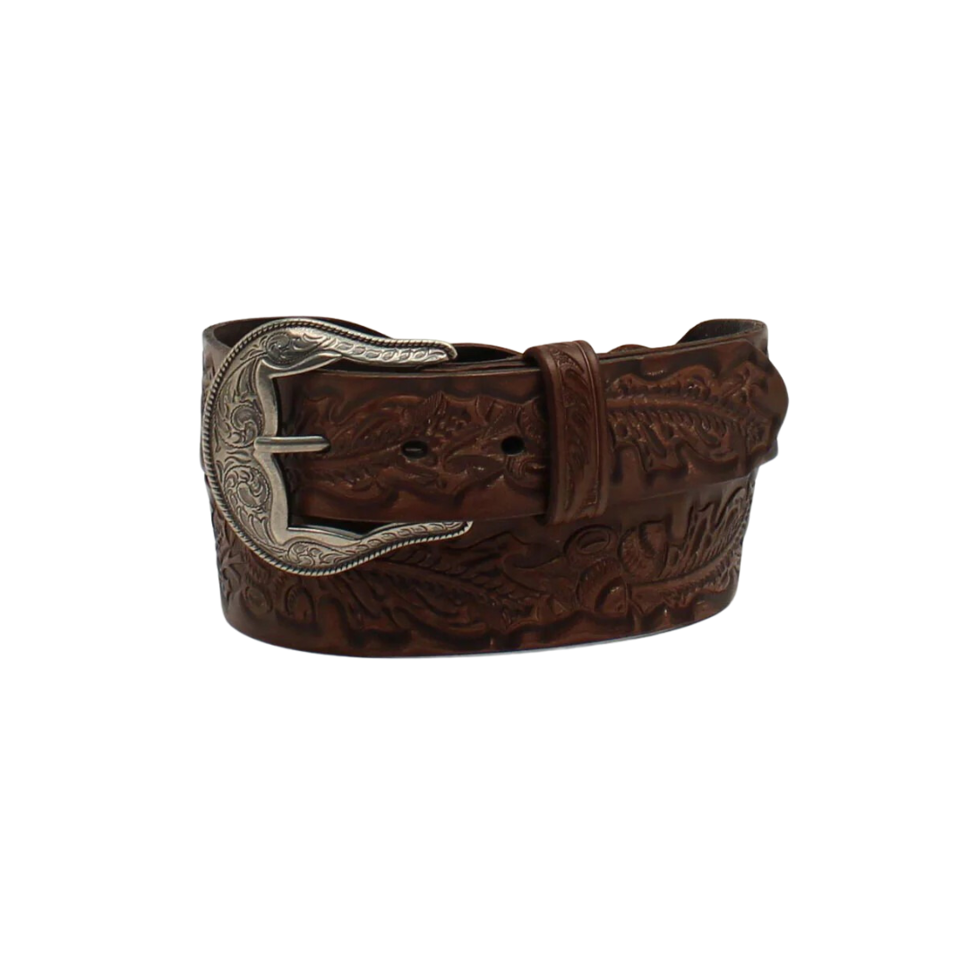 Angel Ranch Women's Wester Embossed Brown Belt