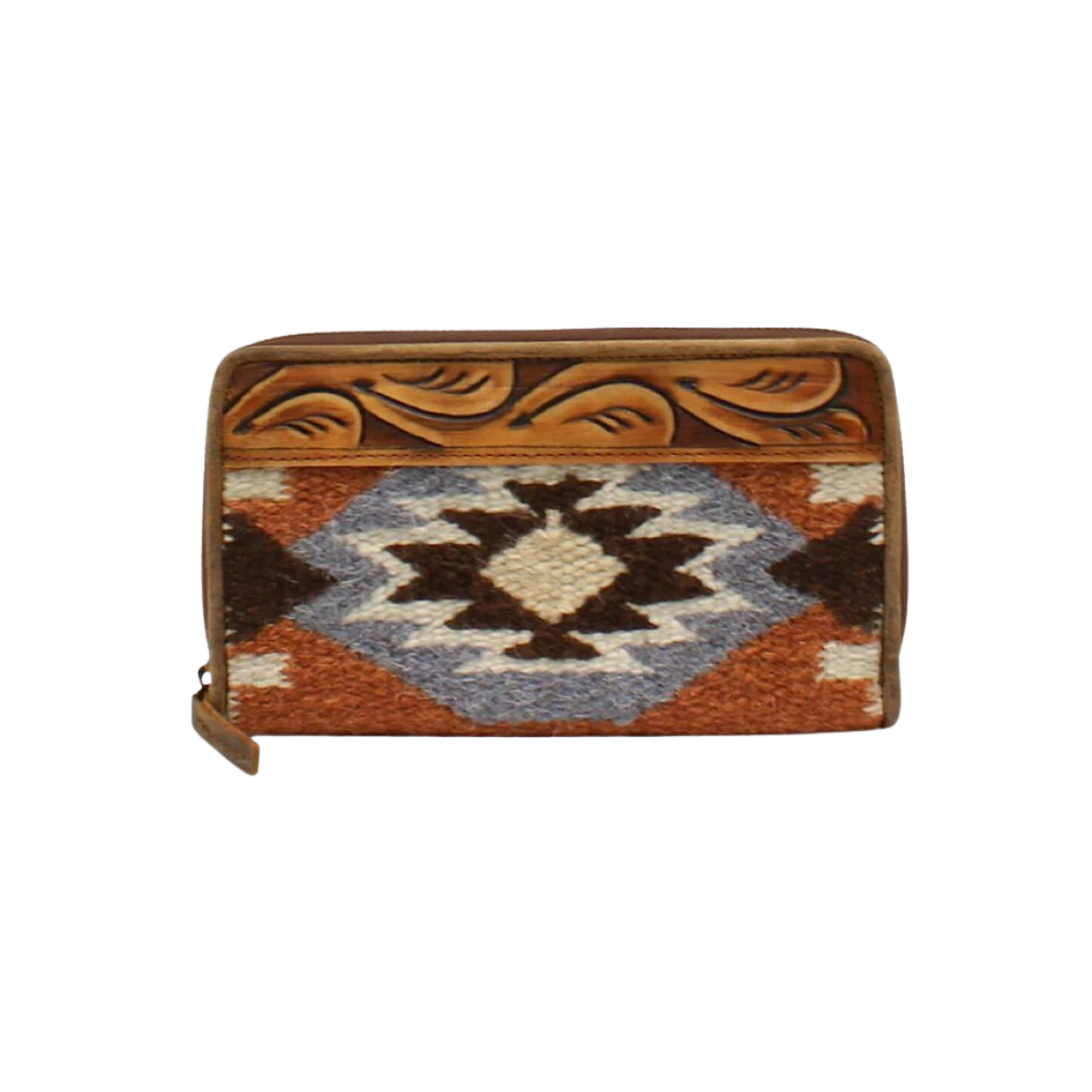 Ariat Women's Brown Blanket Tooled Wallet