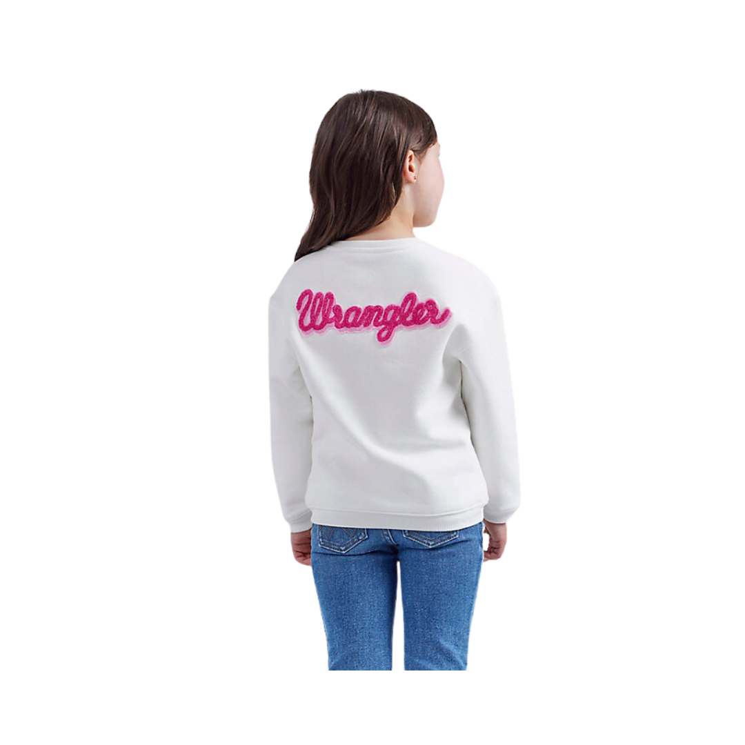 Wrangler Girls White Barbie Sweatshirt