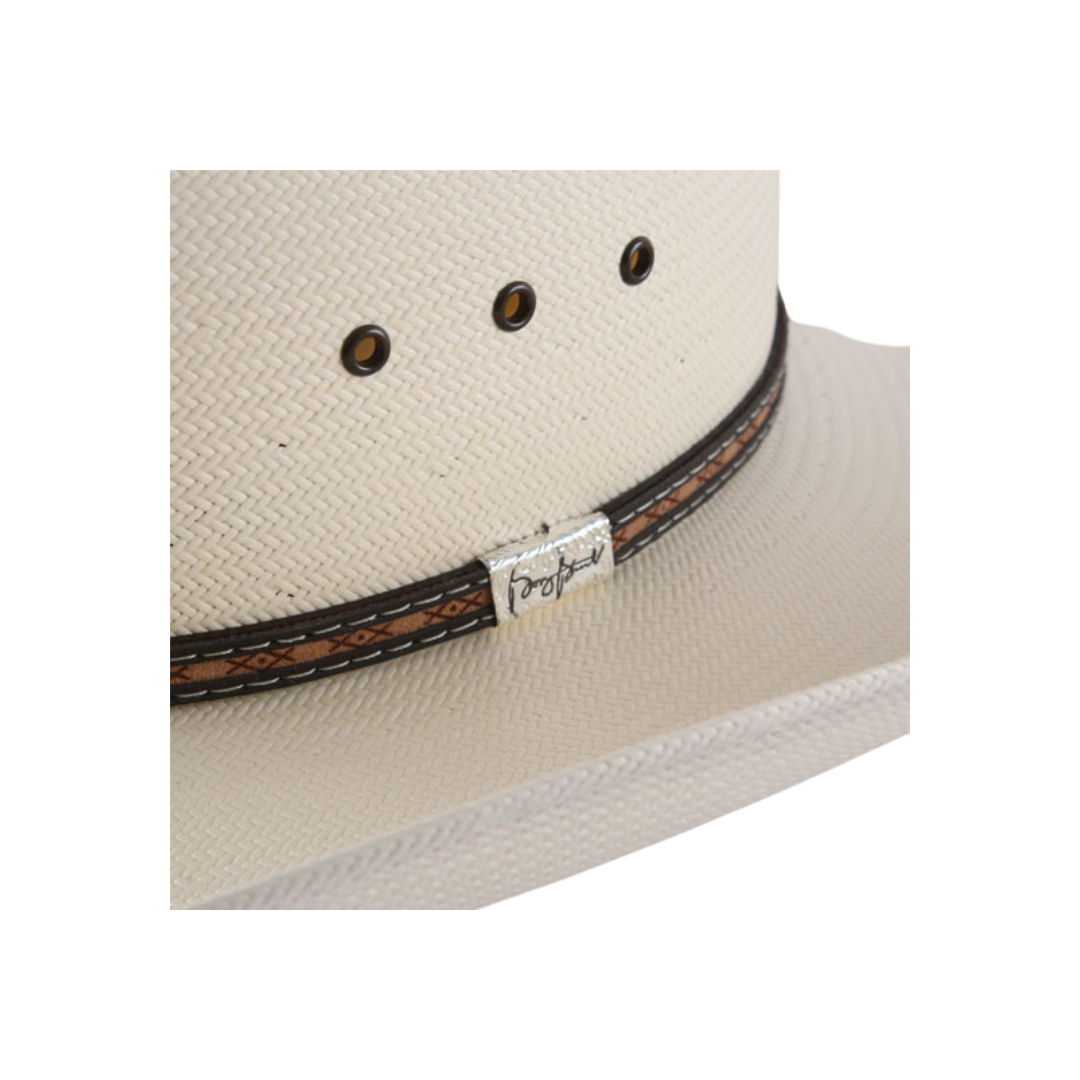 Resistol Men's George Strait Rios Ocho Natural 10X Leather Band