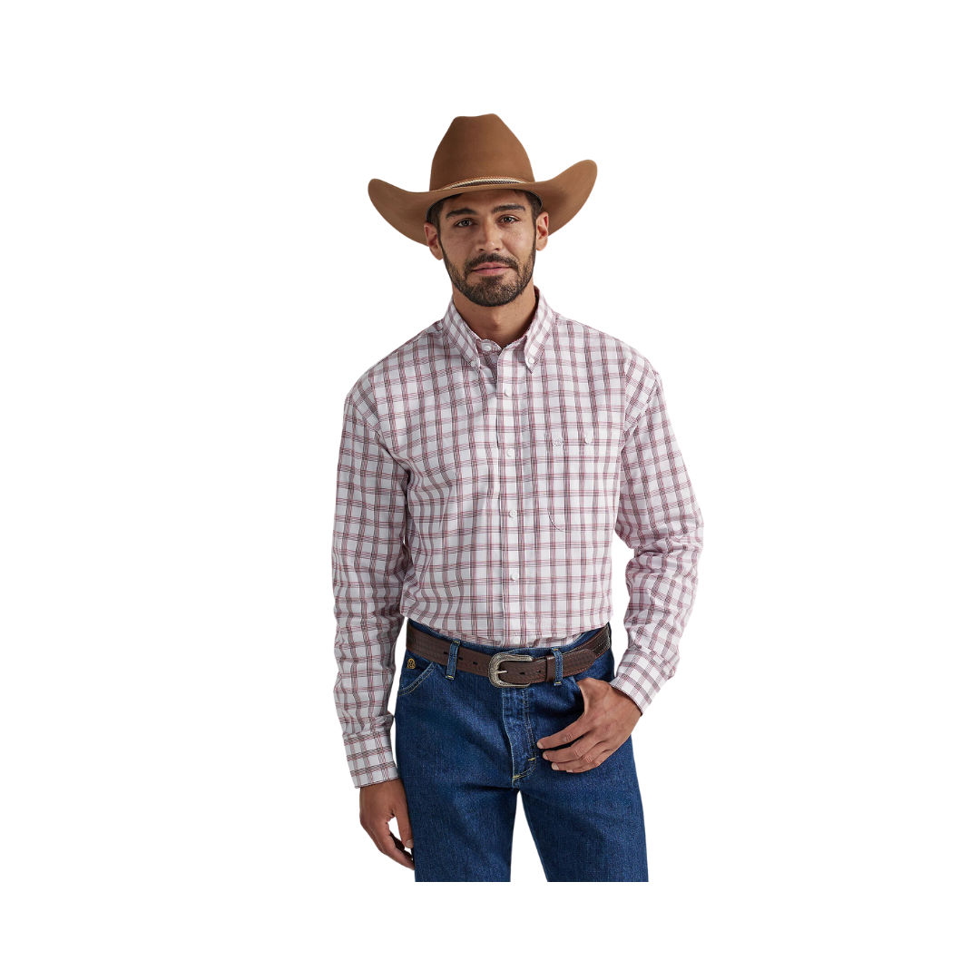 Wrangler Men's George Strait Long Sleeve Button Down Shirt