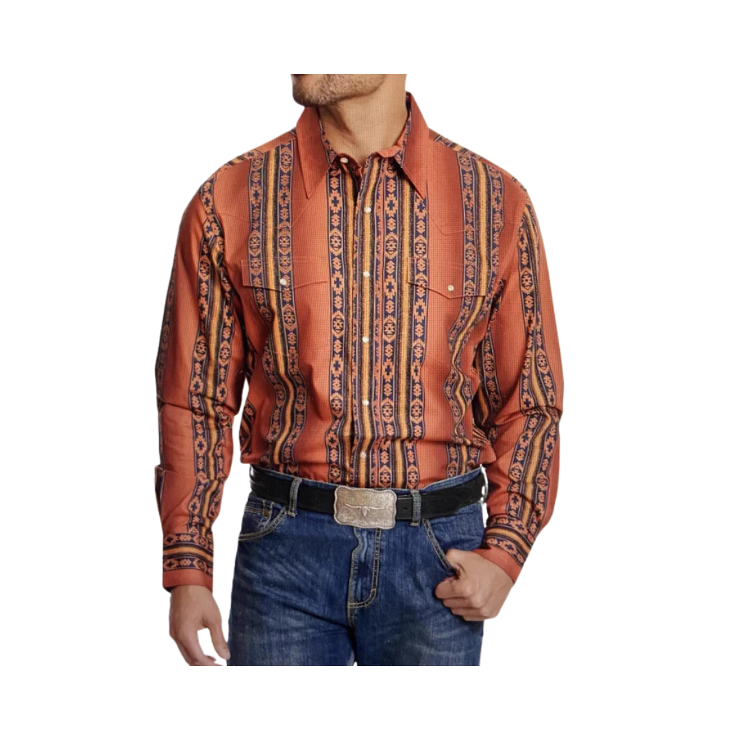 Wrangler Men's Checotah Aztec Western Shirt