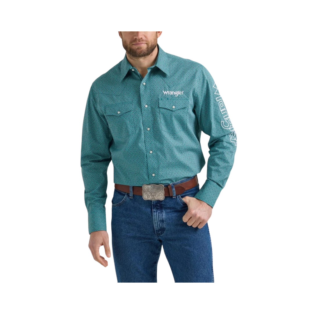 Wrangler Men's Long Sleeve Logo Shirt