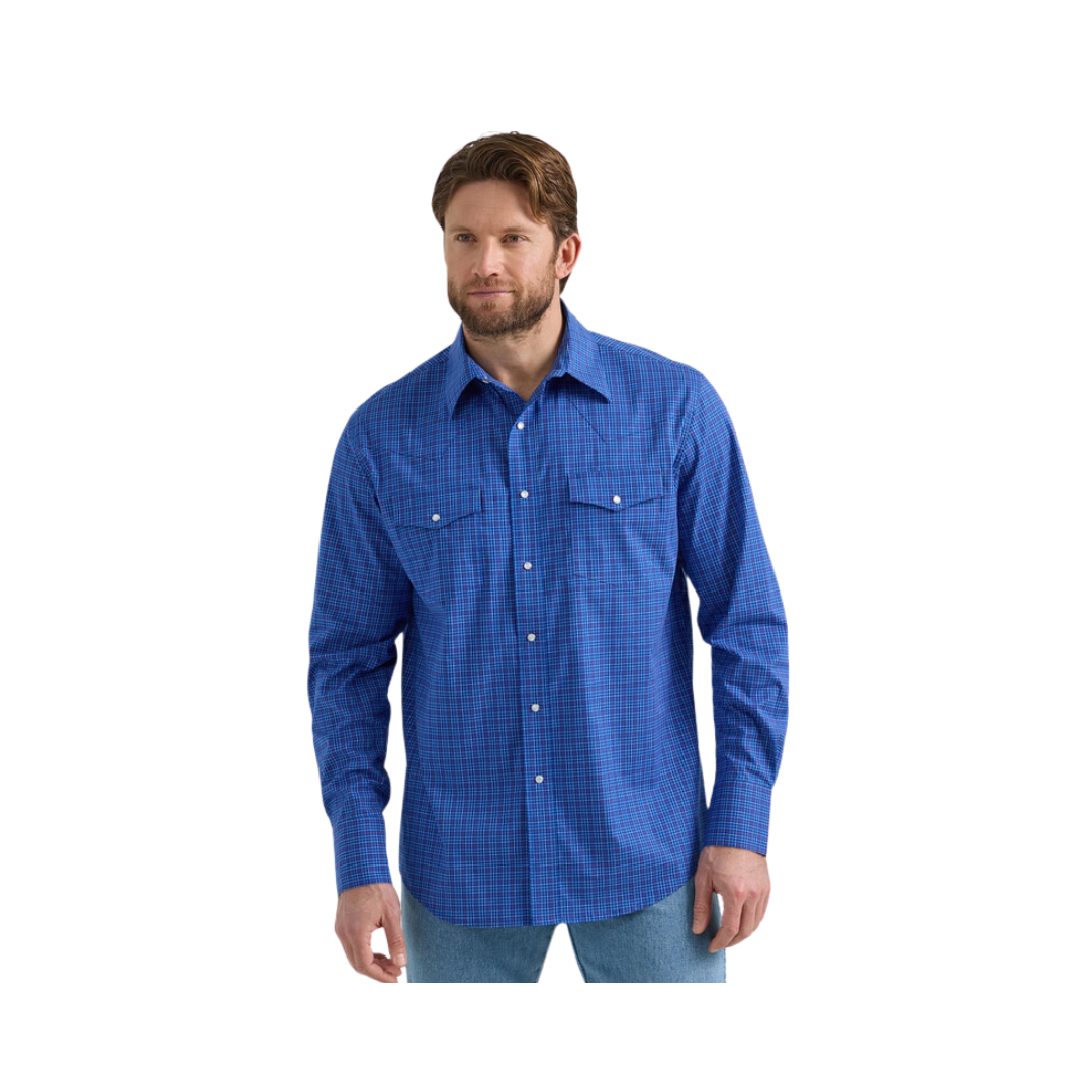 Wrangler Men's Plaid Wrinkle Resist Shirt