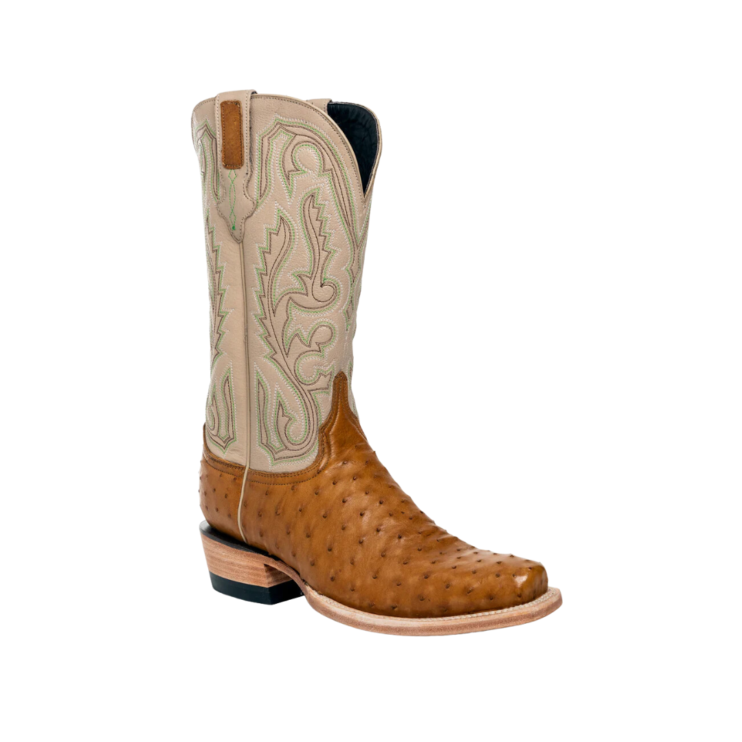 Resistol Men s Antique Saddle Full Quill Ostrich Boots Western Style Top Quality