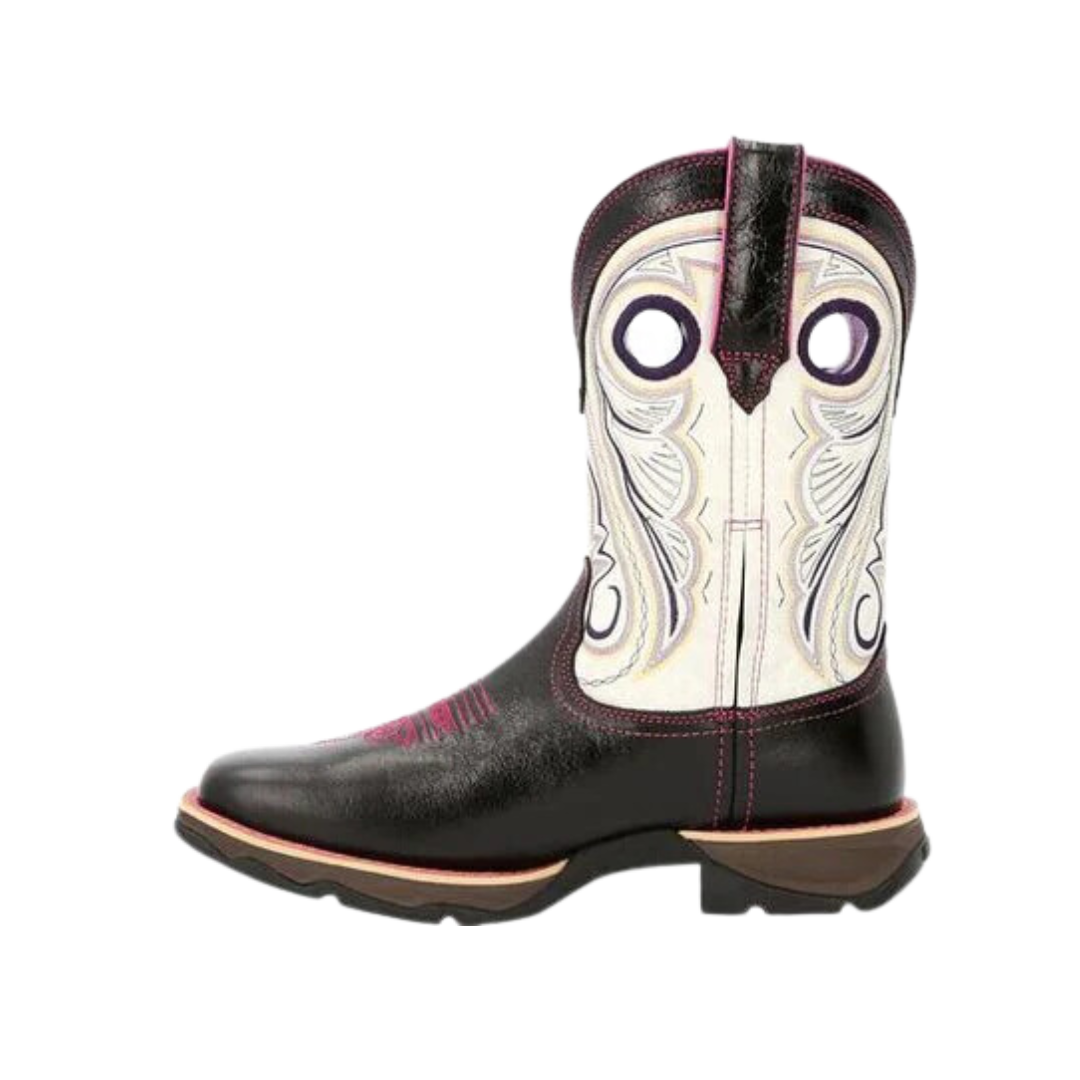 Rocky Women's Raven Black & White Western Boot