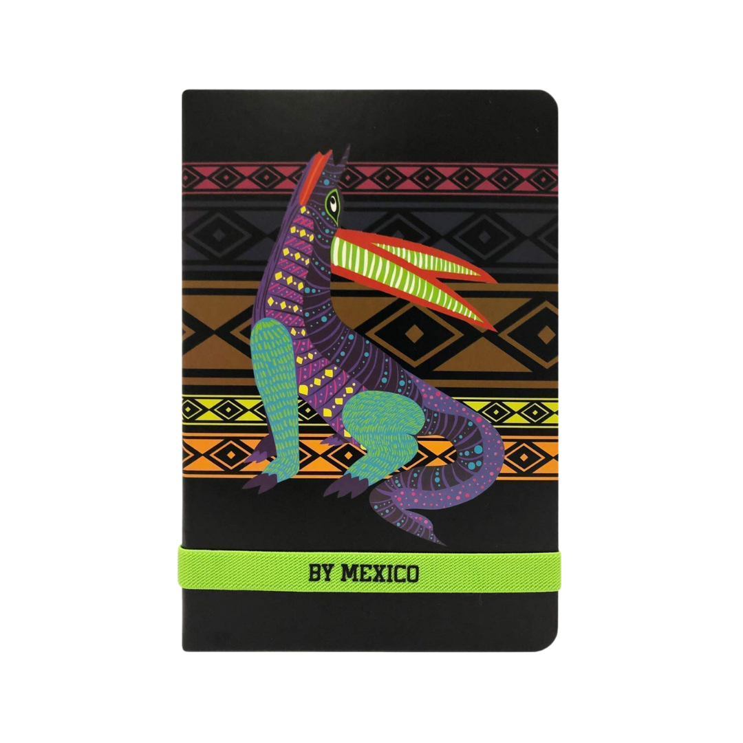 By Mexico Alebrije Black Lined 80 sheets Notebook