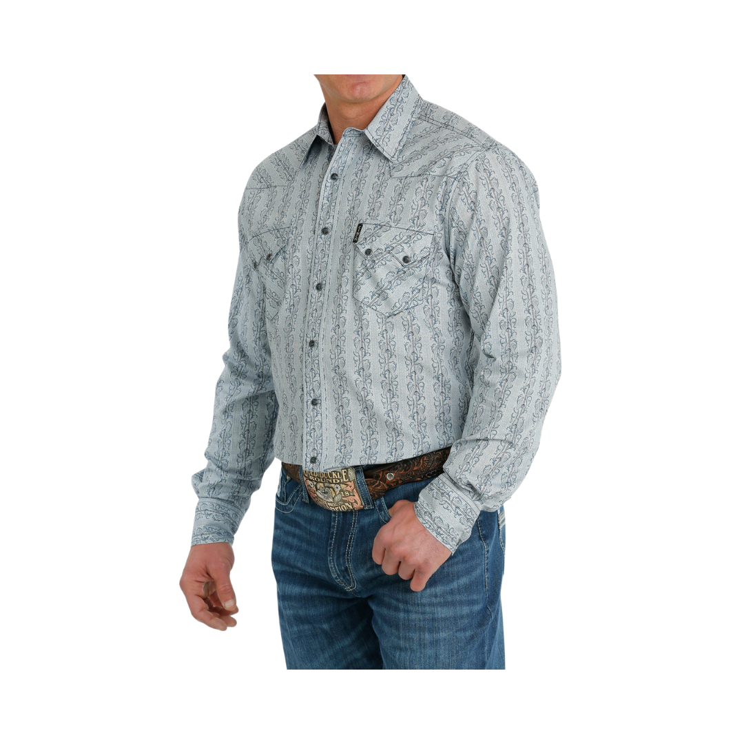 Cinch Men's Modern Fit Snap Western White Shirt