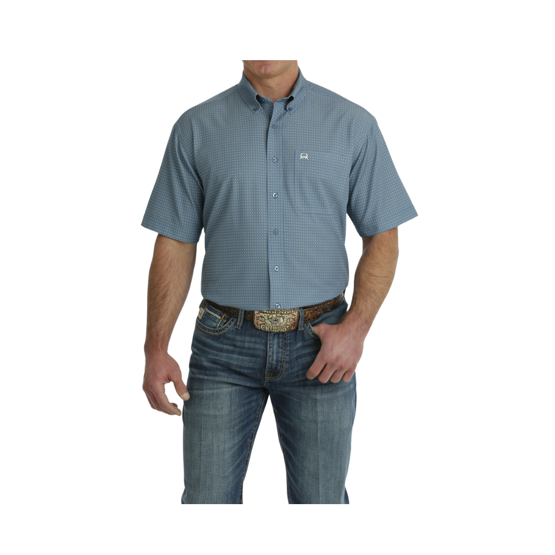 Cinch Men's Arenaflex Print Blue Shirt