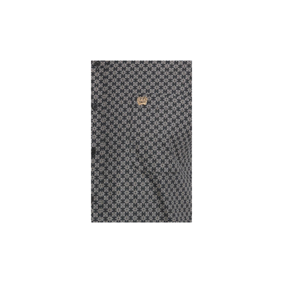 Cinch Men's Geo Print Short Sleeve Western Black & Taupe Shirt