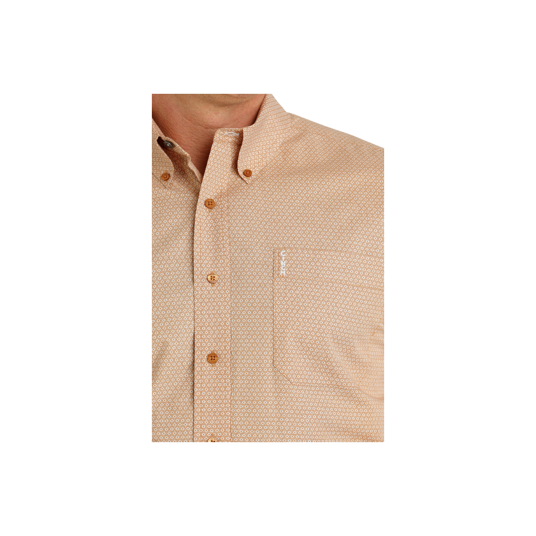 Cinch Men's Modern Fit Button Down Western Gold Shirt
