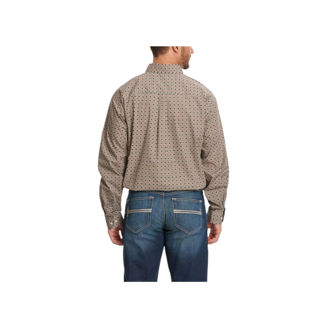 Cinch Men's Long Sleeve Western Medallion Print White Shirt