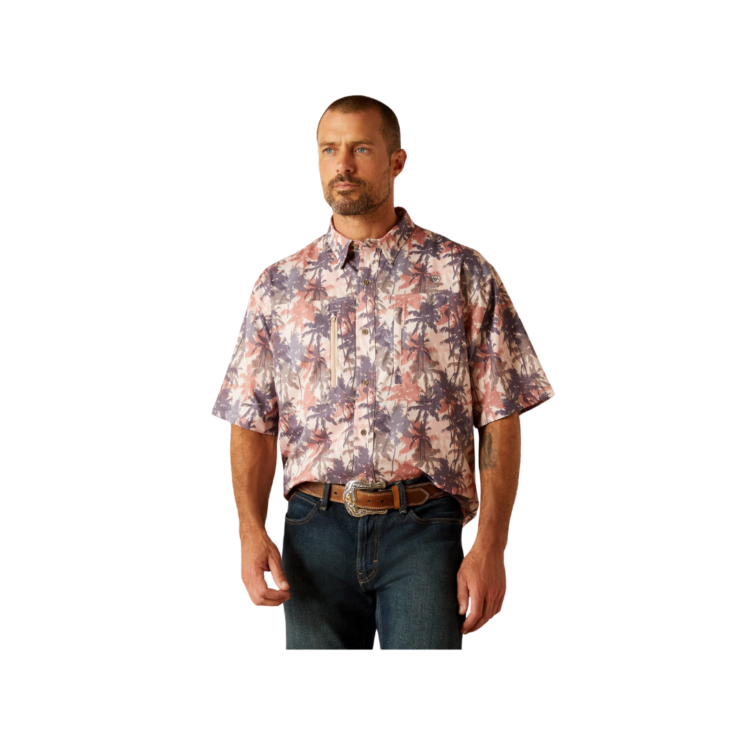 Ariat Men's Venttek Classic Fit Short Sleeve Suede Shirt