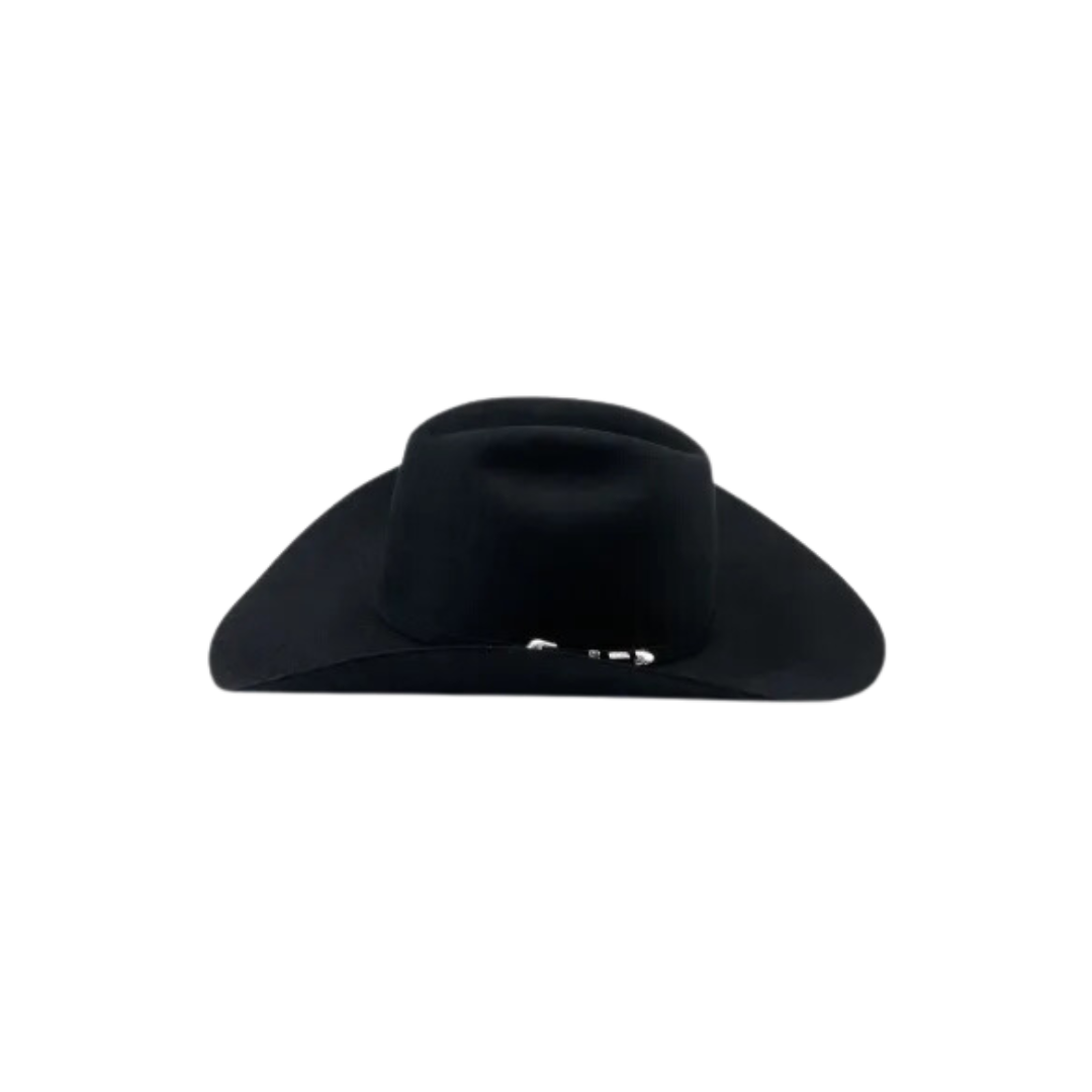 Resistol Men's Midnight 6X Modified Cattleman Crown Felt Cowboy Black Hat