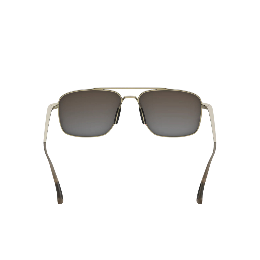 Bex Accel Matt Silver Gold Brown Glasses