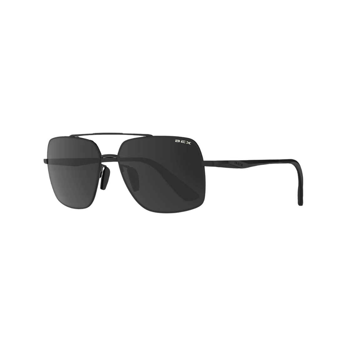 Bex Wing Matte Black Gray Glasses