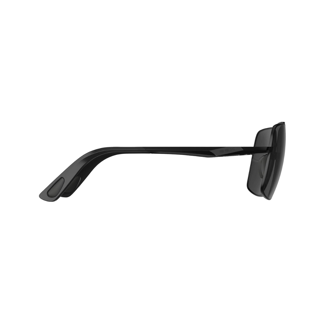 Bex Wing Matte Black Gray Glasses