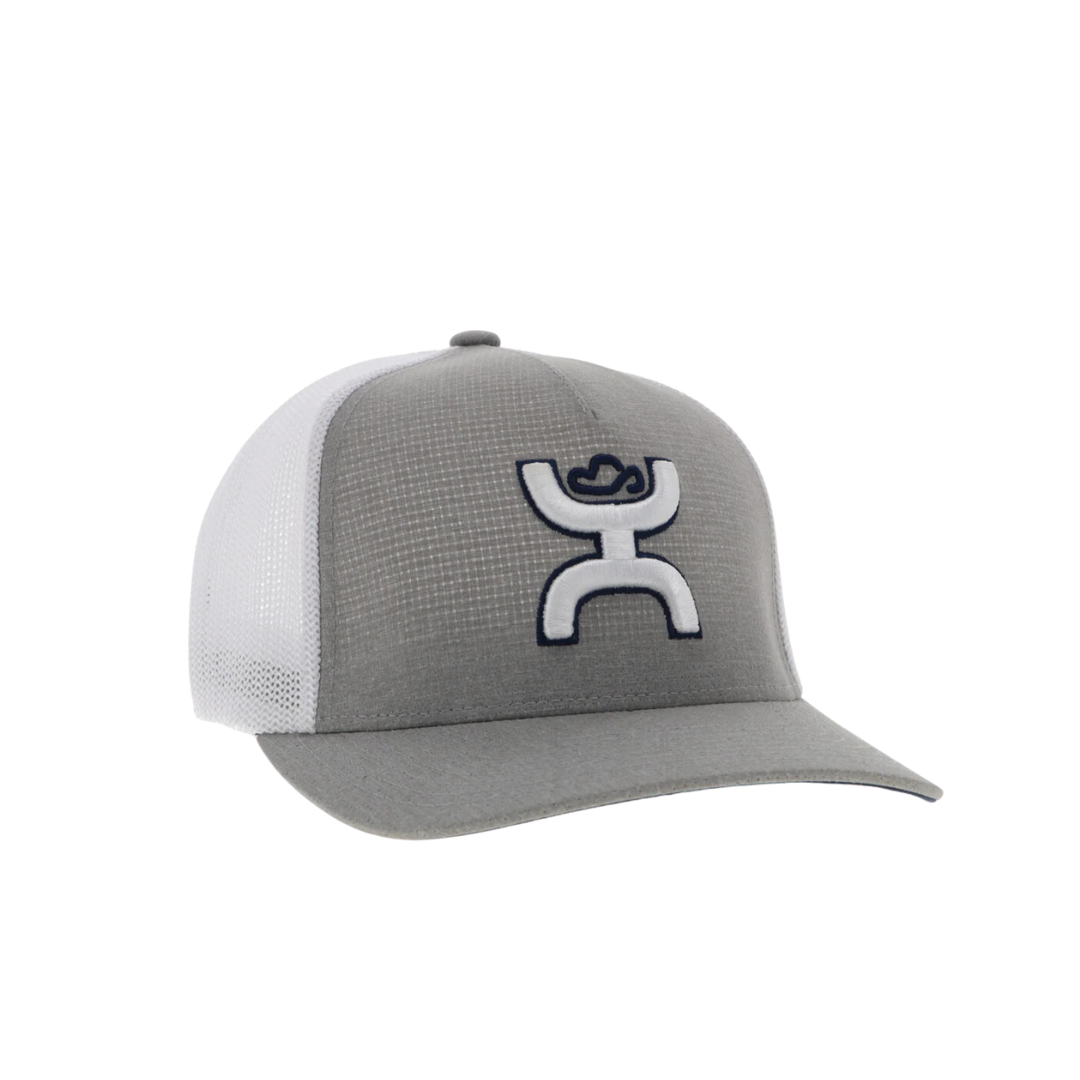 Hooey Men's Coach Flexfit Grey White Hat