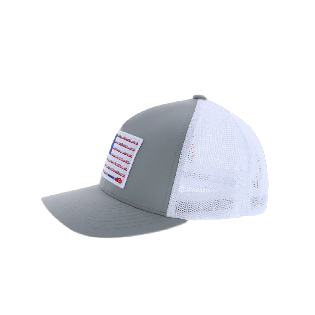 Hooey Men's Liberty Roper Grey White Cap