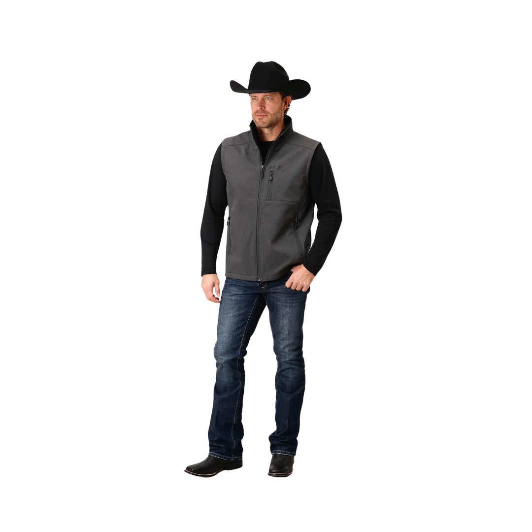 Roper Men's Heather Soft Shell Grey Vest