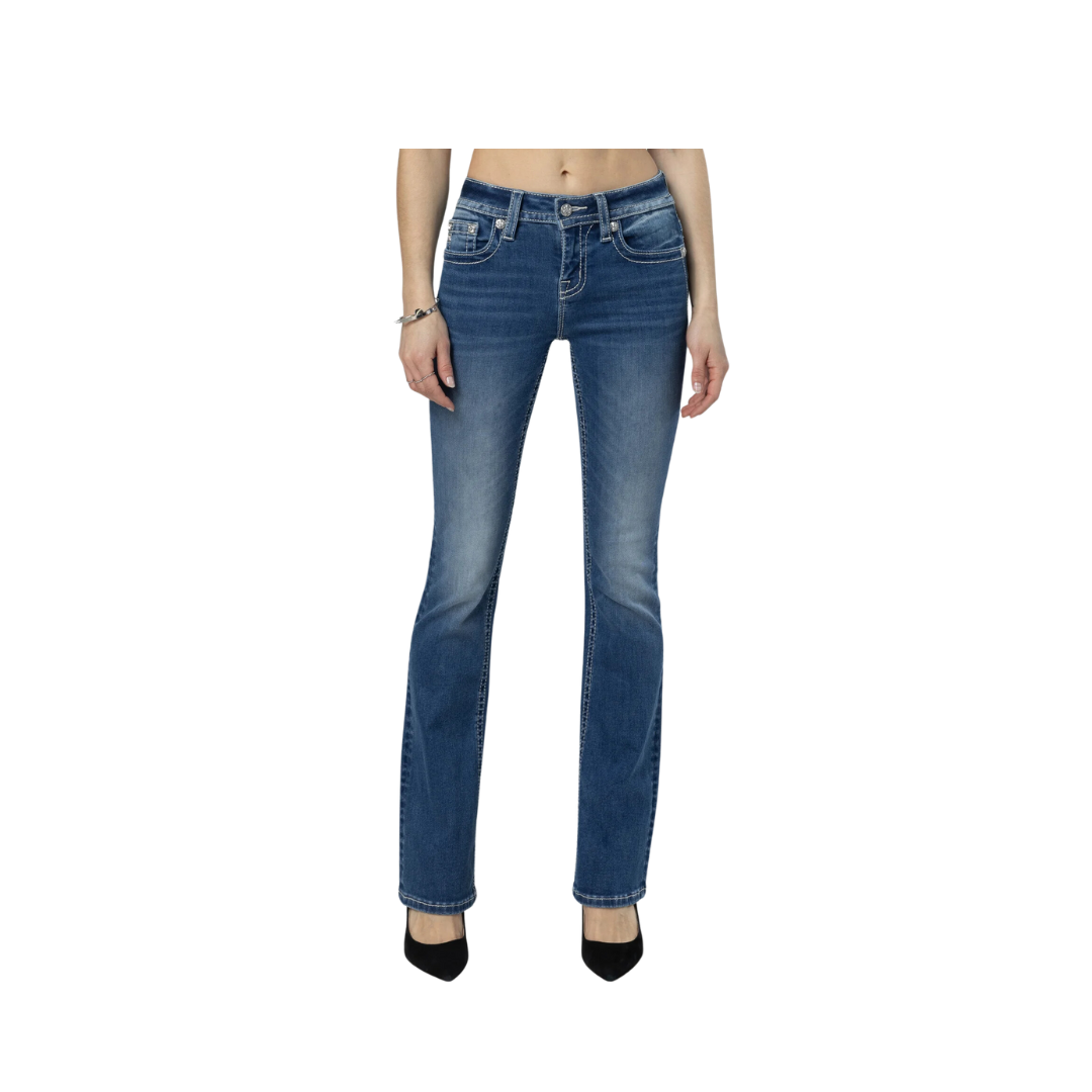 Miss Me Women's Silver Western Charm Bootcut Jeans