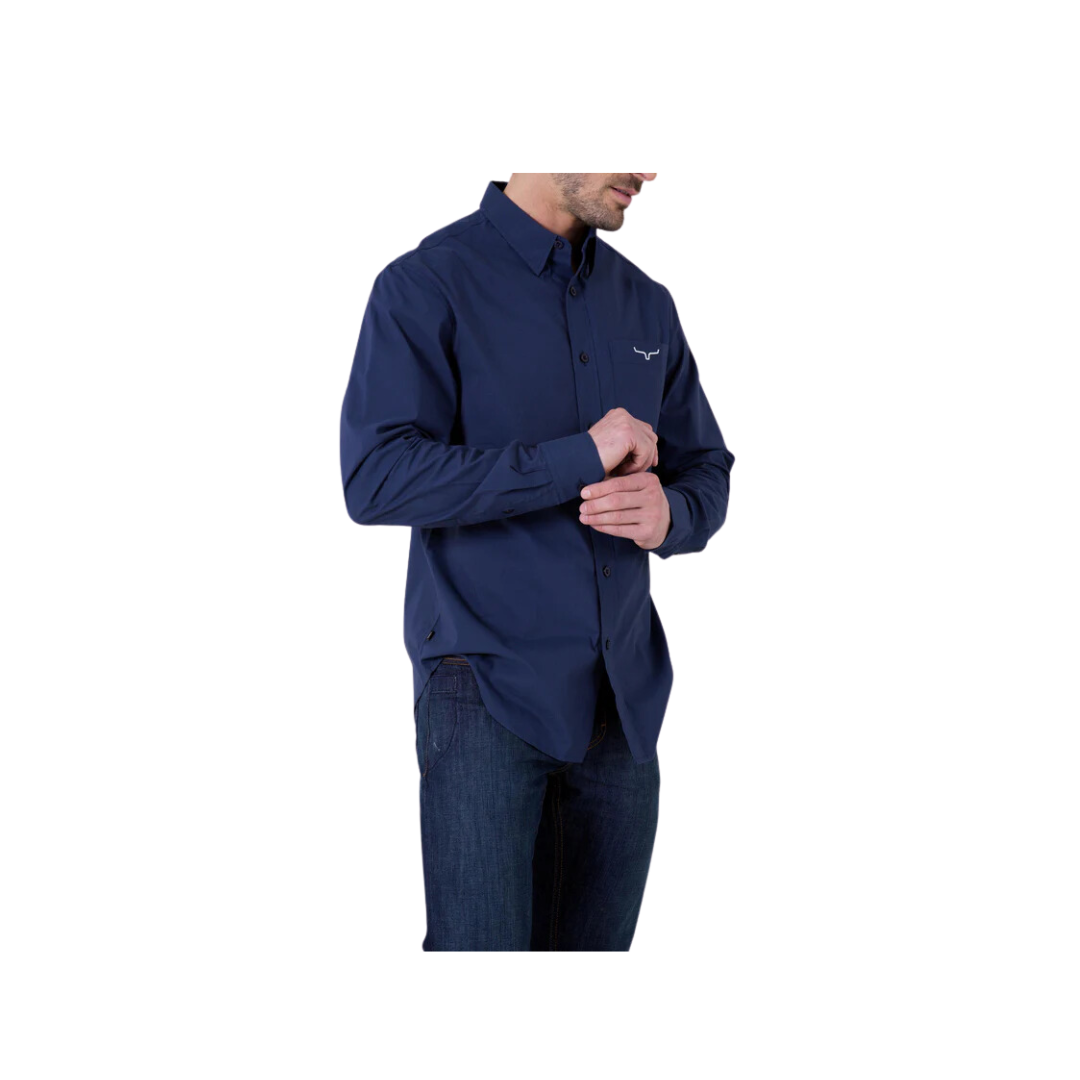 Kimes Ranch Men's KR Team Shirt Dress Navy Shirt