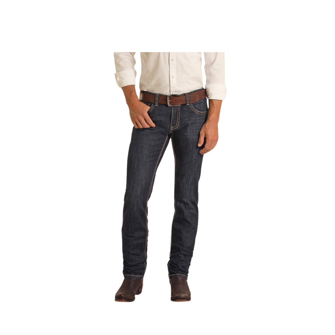 Panhandle Slim Men's Skinny Dark Vintage Jeans