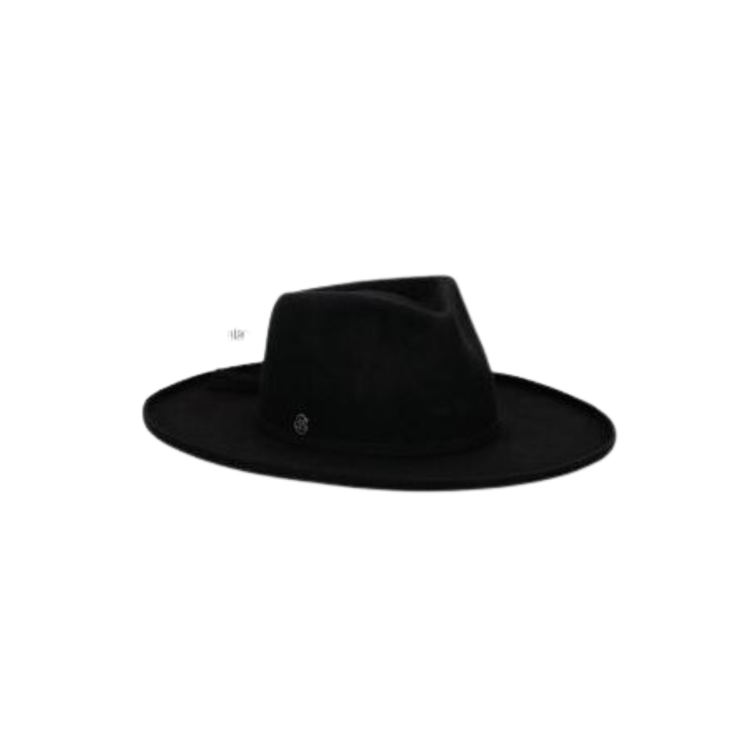 Milano Women's Rebel Heart Wool Felt Black Hat