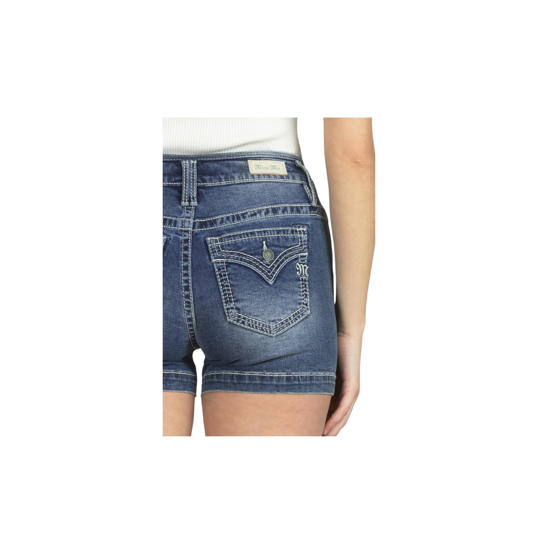 Miss Me Women's High Trouser Medium Wash Shorts