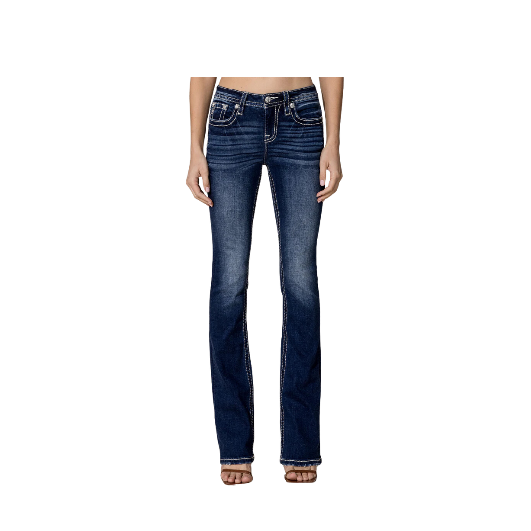 Miss Me Women's Tribal Dreams Bootcut Medium Wash Jeans