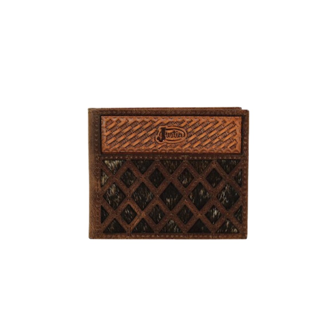 Justin Men's Back Pocket Bifold Brindle Brown Wallet
