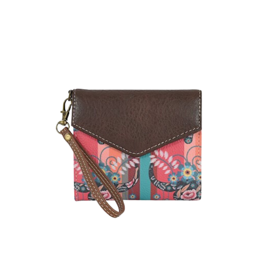 Catchfly Women's Steer Head Print Mini Wallet