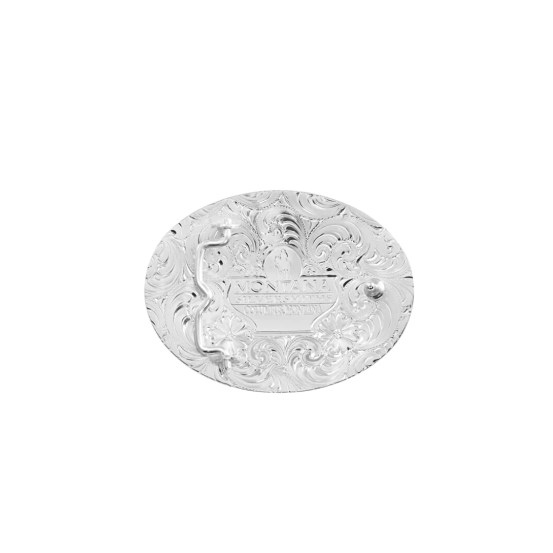 Montana Men's Silversmiths Our Lady Of Guadalupe Ranch Rope Silver Buckle