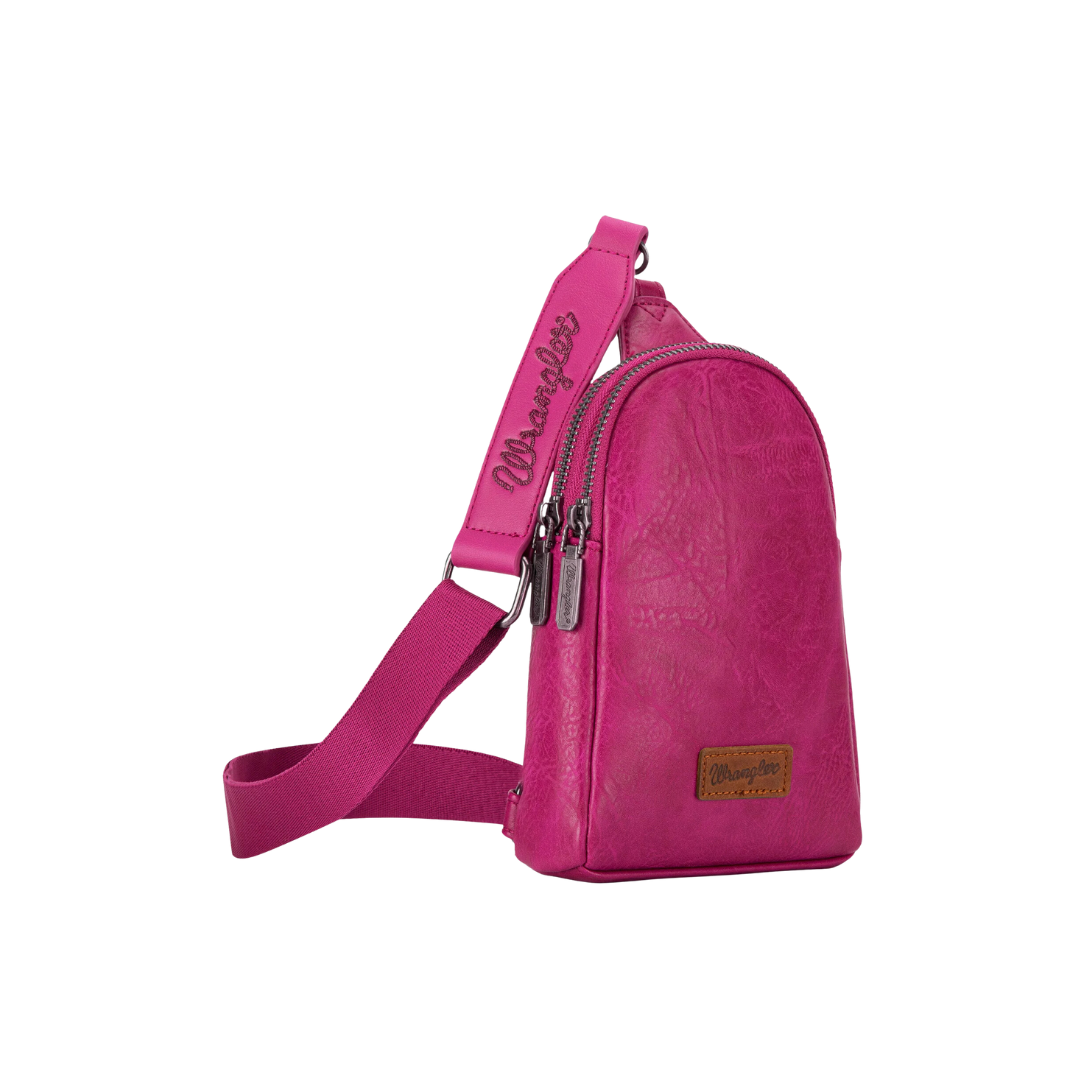 Wrangler Women's Sling Chest Bag Hot Pink Bag Crossbody