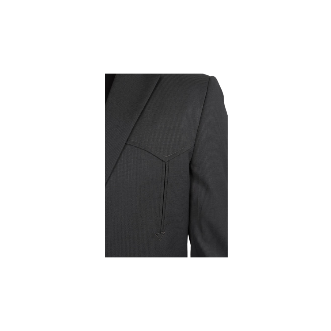 Platini Men's Western With Elbow Patch Charcoal Sport Coat