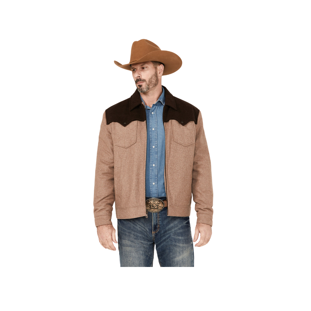 Cripple Creek Men's Yellowstone Wool Oatmeal Jacket