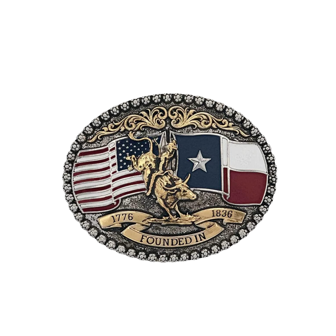 Montana Men's Silversmiths Texas Attitude Belt Buckle